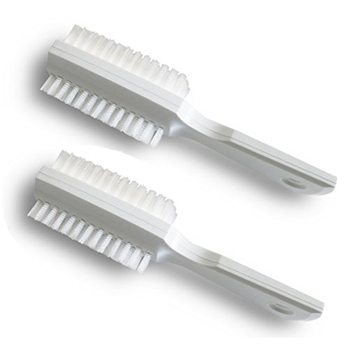 Hand 'N Nail Brush – Break & Odor Resistant Fingernail & Toenail Cleaner – for Everyday Grooming & Cleaning Finger Nails, Toe Nails, Cuticles, Hands & Feet (White)