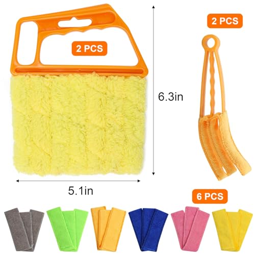 Window Blind Cleaner Duster Set, Washable Dusting Cleaner Air Vent Cleaning Brush Tools (Blue) - view 2
