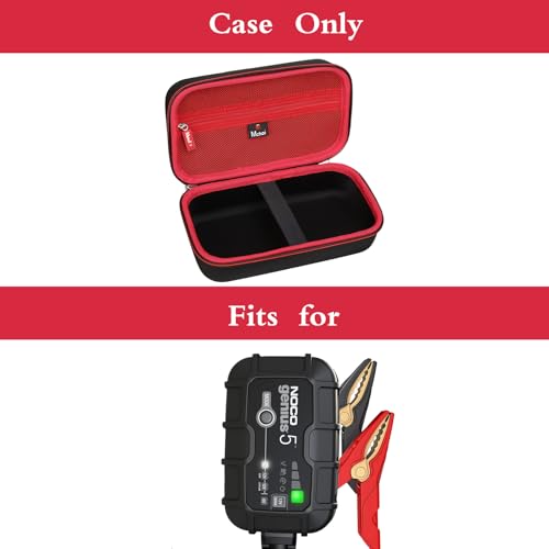 Hard Travel Case for NOCO GENIUS5 Battery Charger - Protective EVA Storage Bag Compatible with 5-Amp Fully-Automatic Smart Charger, Carrying Organizer for Cables & Accessories (Case Only) - view 5