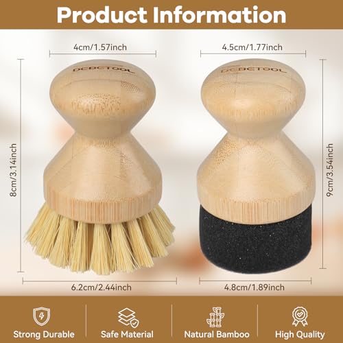 Cutting Board Oil Applicator & Sisal Scrub Brush Set - view 2