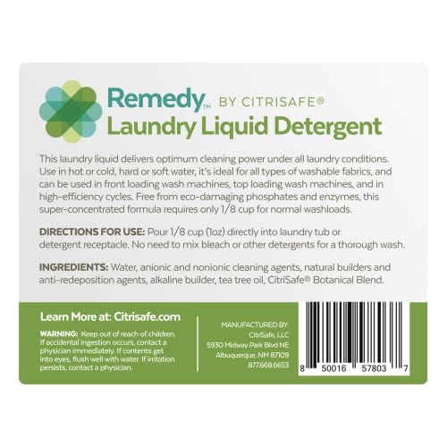 Musty or Contaminated Towels, Clothes & Bedding - Remedy Laundry Detergent Removes Odors & Residues, Super Concentrated - view 2