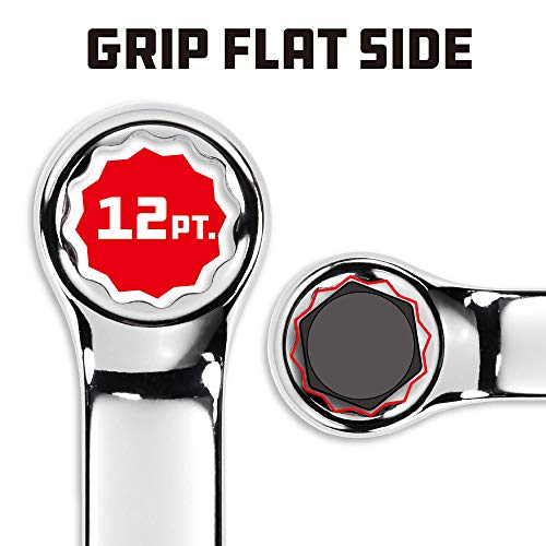 5/16-Inch SAE Combination Wrench, 12 Point Double Ended Box and Open End, 15 Degree Offset Polished - 644141 - view 5