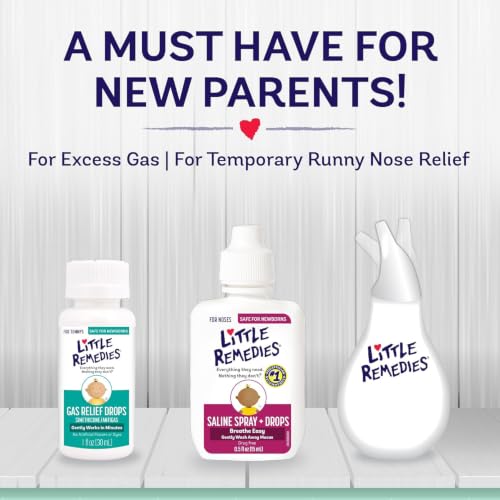 New Baby Essentials Kit with Saline Nasal Spray, Diaper Rash Cream, Gas Relief Drops, Gripe Water & More, Safe for Newborns, Multi-Color - view 3