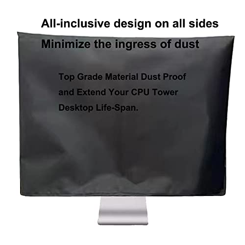 Computer Monitor Dust Cover Anti-Static Dustproof Protective Cover for LCD/LED/HD Panel Case Computer Sleeve Compatible with PC, Desktop and TV (24inch,Black) - view 4