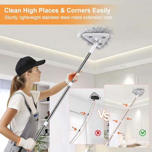 Window Squeegee with 78" Extension Pole, High Reach Window Cleaner - view 3