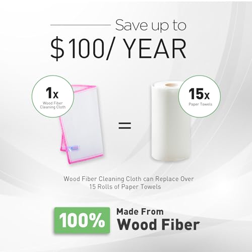 Naturally Wood Fiber Cleaning Cloth, 10 Pack (12" x 10.7" Each) - view 6