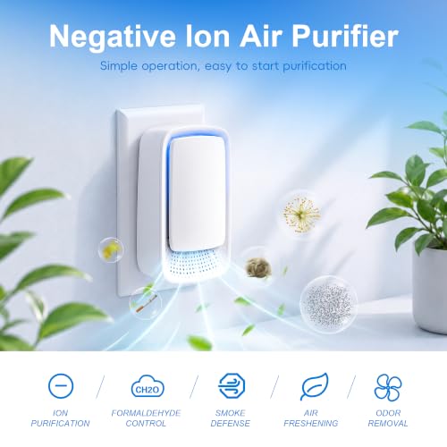 Plug In Air Ionizers 4 Pack - Small Air Purifiers for Home, Bedroom, Travel - view 2
