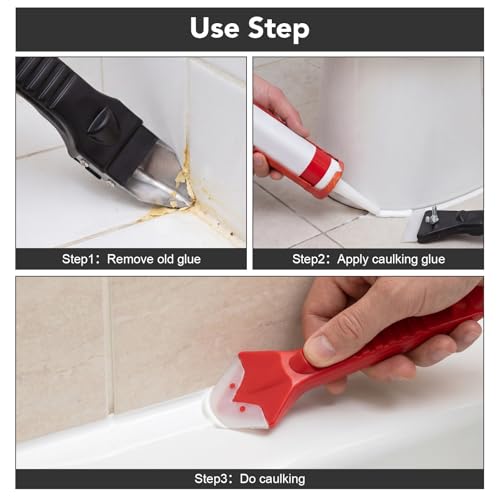 5-In-1 Caulking Tool Kit With Razor Scraper, Silicone Finishing - view 4