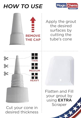 Grout Repair Kit, Cream, Fast Drying Sealer & Filler, 8.8 oz - view 6