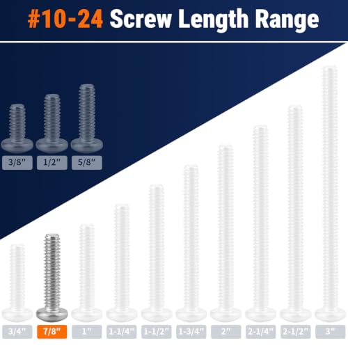 50pcs #10-24 x 7/8" Phillips Pan Head Machine Screws, 304 Stainless Steel - view 3