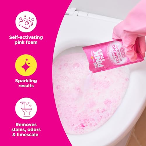 The Pink Stuff Miracle Power Foaming Toilet Cleaner – Self-Activating Formula for Deep Cleaning,Stain Removal,and a Fresh Shine – Bathroom Essential,(Pack of 6) - view 3