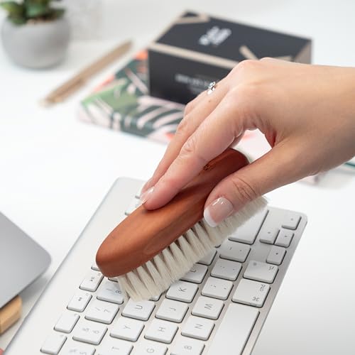 Keyboard Cleaner & Desk Brush - Multi-Use Designer Brush & Screen Cleaner for Computers, Laptops - Dust and Dirt Remover - Perfect for Apple MacBook, Gaming Desk Accessories (Goat Hair) - view 5