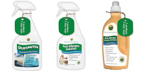 Complete Home Allergen Kit| Dust Mite Killer, Allergen Spray and Anti Allergen Laundry Detergent Trio