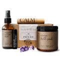 Self-Care Set - Luxury Spa Bath Kit, Pillow Mist, Cooling Lip Balm, Tranquil Essential Oil Roller & Epsom Salt Bath Soak Pampering Package, Holistic Gifts for Him & Her