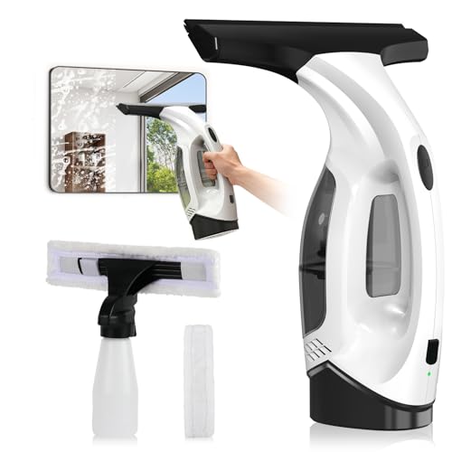 Window Vacuum Squeegee Cordless, 2000Pa Electric Window Cleaner Tool