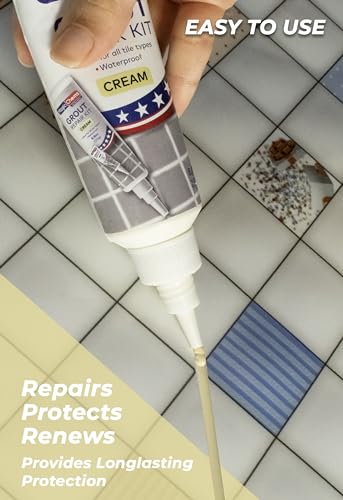 Grout Repair Kit, Cream, Fast Drying Sealer & Filler, 8.8 oz - view 3