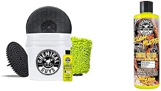 Chemical Guys CWS20216BK Car Wash Detailing Bucket, Mitt & Accessories Bundle (6 Items) Featuring Tough Mudder Foaming Truck, Off Road, ATV and RV Heavy Duty Wash Soap, 16 oz