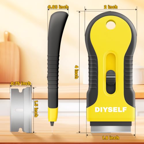 2 Pack Scraper Tool, Quick-Change Razor Scraper with 10 Blades - view 6