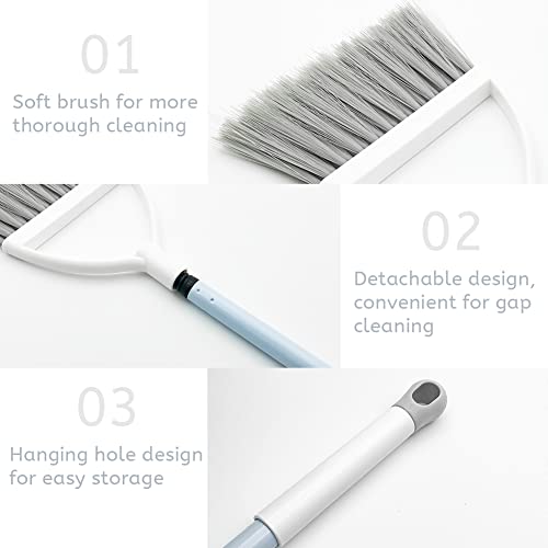 Small Broom and Dustpan Set, Household Mini Broom and Dustpan Set, Mini Broom and Cleaning Set Suitable for Various Small Areas (White) - view 4