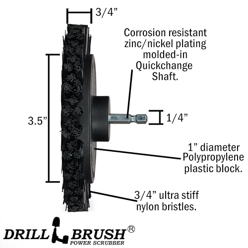 Drill Brush Attachment Set for Cleaning Wheel, Shower, Bathroom - Crevice - view 6
