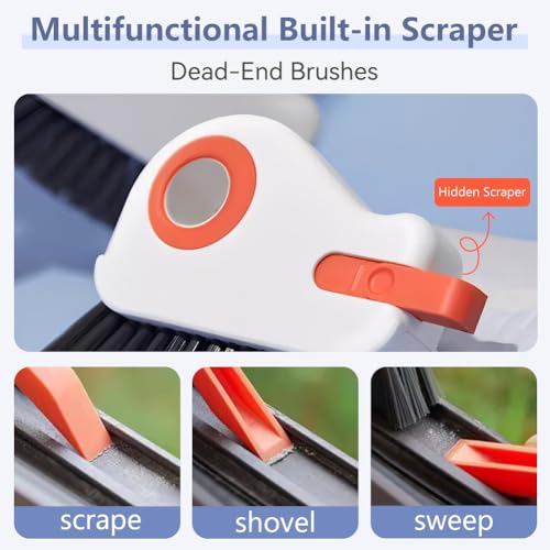 2 in 1 Groove Cleaning Brush, Window Track Cleaning Tools (Gray) - view 5