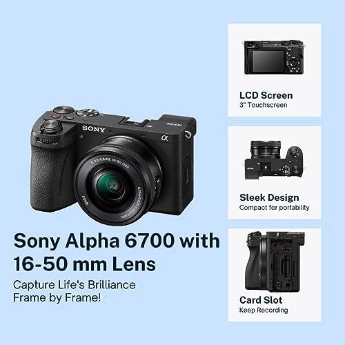 Alpha 6700 APS-C Interchangeable Lens Hybrid Mirrorless Bundle - view 3