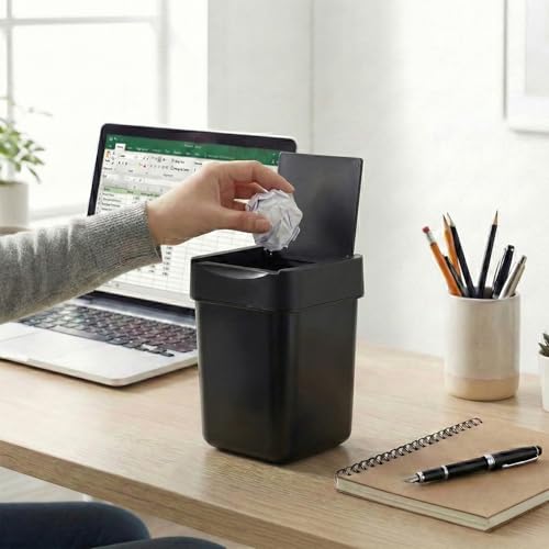 Coffee Bar Mini Trash Can, 0.5 Gal / 2L - Black - view 6