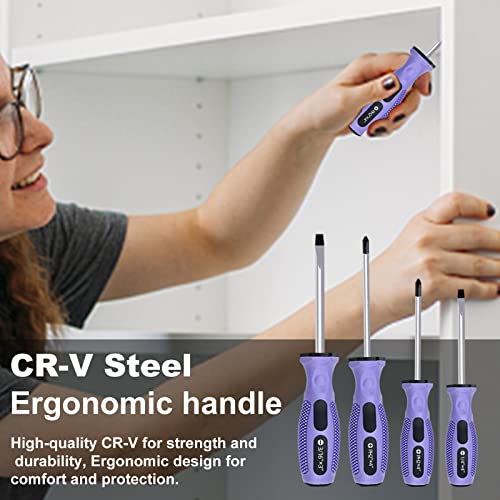 Purple Tool Set,223-Piece Tool Sets for Women,Tool Kit with 13-Inch Wide Mouth Open Purple Tool Bag,The Basic Tool Set is Perfect for Home Maintenance (PURPLE) - view 6