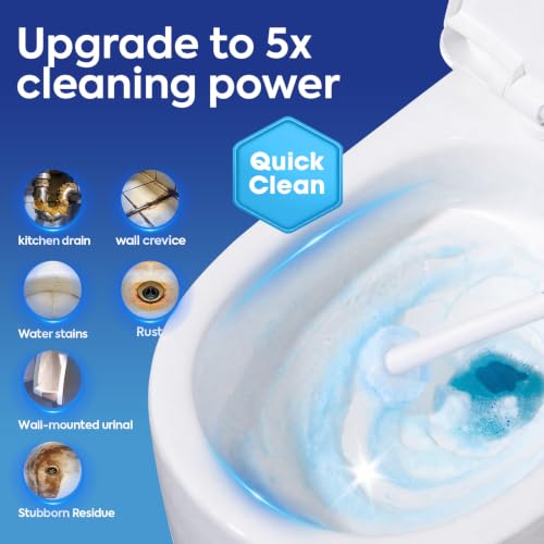 100 Pcs Disposable Toilet Cleaner Refill Pads, Universal Toilet Bowl Brush Replacement Heads, Durable Deep Cleaning Refills, Fresh Scent Bathroom Cleaning Supplies - view 3