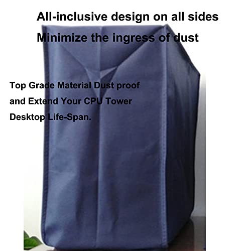 3 Pieces Computer Dust Cover Monitor + Keyboard+ Computer Host Pc Dust Proof Computer Covers Case Computer Dust Cover for Desktop Pc CPU Tower Protector (27'' Monitor Set Blue) - view 4