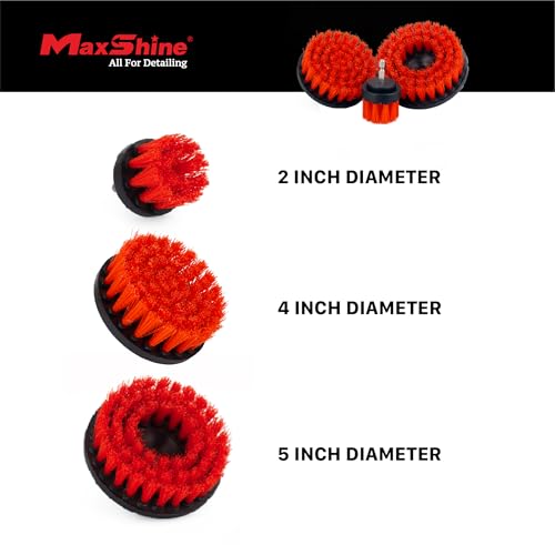 4” Universal M8 Medium-Duty Drill Brush – Upholstery & Carpet Scrubber Attachment for Car Detailing, Fabric, Seats, Floor Mats & Home Cleaning – Removes Stains, Grime, Spots & Buildup - view 3