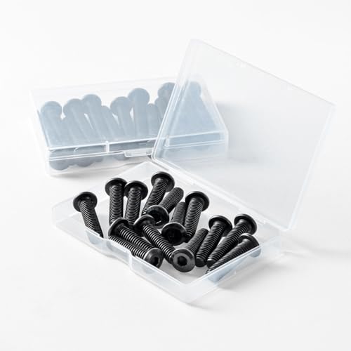 5/16-18 x 5/8" (25 Pack) Flat Head Hex Socket Cap Screws Bolts, Black Oxide 304 Stainless Steel 18-8, Hex Drive, Bright Finish, Fully Machine Thread - view 3