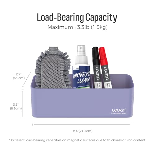 Whiteboard Accessories Bundle | Magnetic and Adhesive Marker Holder(Purple) + Magnetic Whiteboard Cleaning Cloth & Non-toxic Whiteboard Cleaner (3.4 fl oz) - view 3