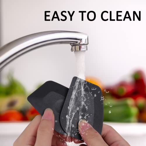 Pan Scraper Dish Scraper Food Scraper Tool Plastic Pot Scraper Kitchen Scraper Grease Scraper Cast Iron Skillet Pan Scraper Tool for Cleaning (3 Pcs, Red) - view 5