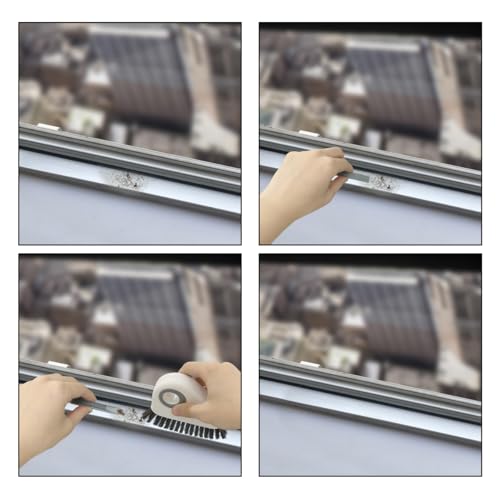 2pcs 2 in 1 Groove Crevice Cleaning Brush Window Track Cleaning Tools,Multifunction Grout Cleaner Tool Crevice Cleaning Brush with Hidden Scraper for Sliding Door Track,Window Sill,Window Seal - view 5