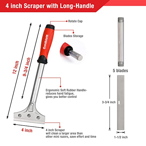 2 Pieces Glass Scraper Set with 20pcs Blades, Razor Scraper Tools - view 5