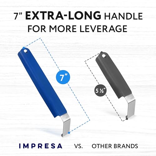 Vinyl Siding Removal Tool Kit - Pack of 2, Blue - One-Piece Steel Zip Tool for Siding Removal - 7-Inch Extra-Leverage & Comfort-Grip Handles - view 5