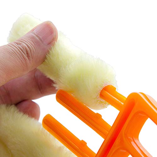 2 Pcs Blind Cleaner Washable Window Dusting Cleaner Tool Mini Blind Duster Brush Dust Clean Venetian Blind Brush Window Air Conditioner Duster Dirt with 7 Slat Handheld Household Kitchen Cleaning - view 4