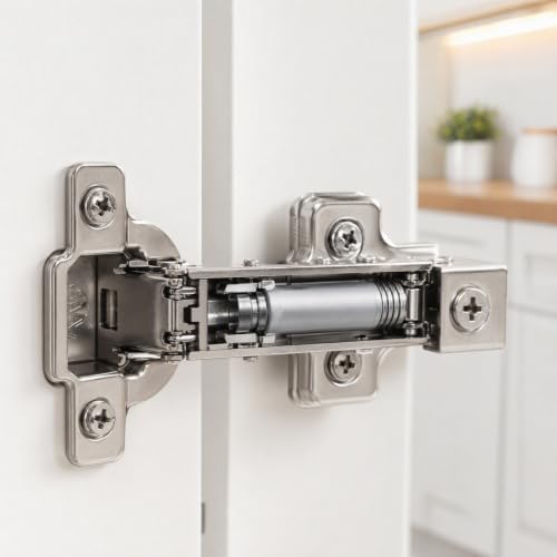 Soft Close Cabinet Hinge, Clip-On Straight Arm, 4.6 in - view 4