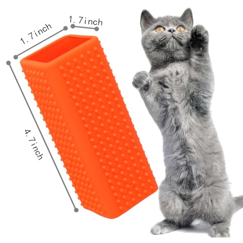 2pcs Pet Dog Cat Hair Remover, Pet Hair Removal Tool, Carpet Cleaner, Rubber Brush Roller, Dog Remover for car，Interior, Furniture, Sofa（Orange and Green） - view 2