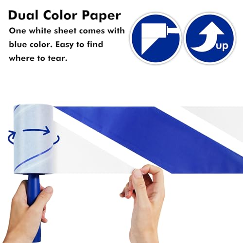 1200 Sheets Lint Roller with 6 Upgraded Handles (6 Rollers + 6 Refill), Mage Value Set Sticky Lint Rollers for Pet Hair, Portable Pet Hair Remover for Clothes, Furniture, Carpet, Dog and Cat - view 5