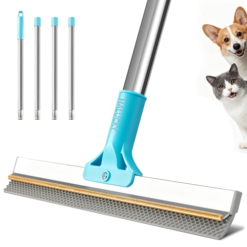 Carpet Rake for Pet Hair Removal Tool, 2 in 1 TPU and Copper Rake Teeth Uproot Clean Hair Remover with 63’’ Adjustable Long Handle,Cat & Dog for Carpets,Rugs, Mats (63’’ Handle)