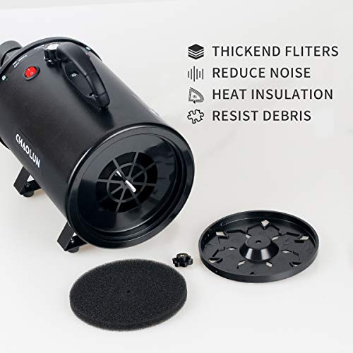 High Velocity Dog Grooming Dryer, Pet Blow Dryer with Heater, Black - view 6