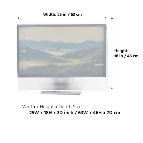 Monitor Dust Cover, LCD/LED HD Antistatic Vinyl Flat-Screen Computer Monitor Water Proof Protective Case Compatible with 26" iMac Desktop and Accessories -25W x18H in - view 2