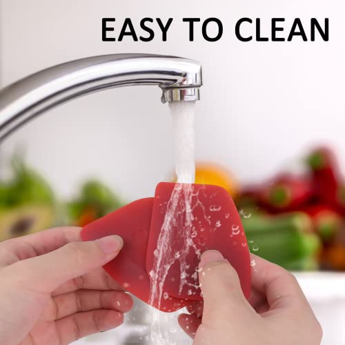 Pan Scraper Dish Scraper Food Scraper Tool Plastic Pot Scraper Kitchen Scraper Grease Scraper Cast Iron Skillet Pan Scraper Tool for Cleaning (3 Pcs, Red) - view 5
