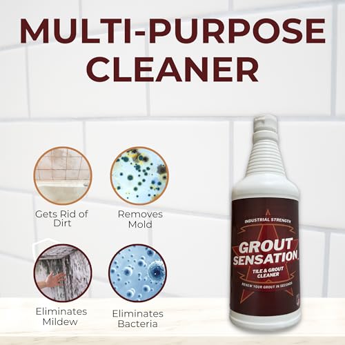 Heavy Duty Grout Cleaner - (Pack of 1) - For Tile Floors & Shower Tiles - Industrial Strength Grout Cleaning Solution Restores Original Color - No Residue, No Odor, USA Made - 32 Oz - view 5