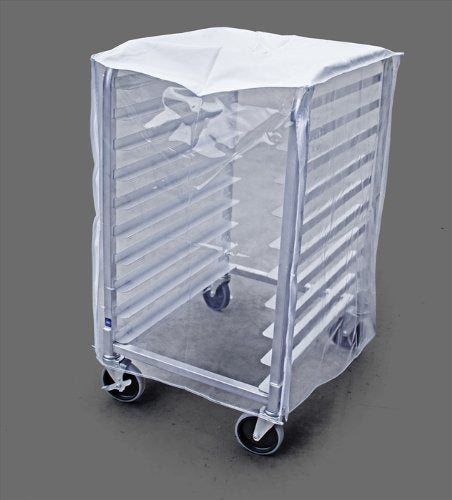Clear Plastic 10-Tier Commercial Kitchen Bun Pan Rack Cover, 28-Inch by 23-Inch by 33-Inch, Set of 2