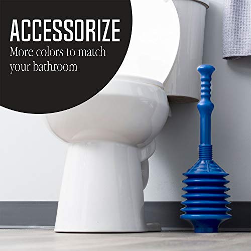 Professional Bellows Accordion Toilet Plunger, High Pressure Plunge Removes Heavy Duty Clogs from Bathroom Toilets, All Purpose Power Plunger, White & Black - view 7