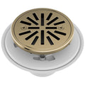 4 Inch Brushed Gold Tile-In Round Shower Floor Drain with Gasket and Removable Drain Gate, Champagne Bronze DT061411-CZ
