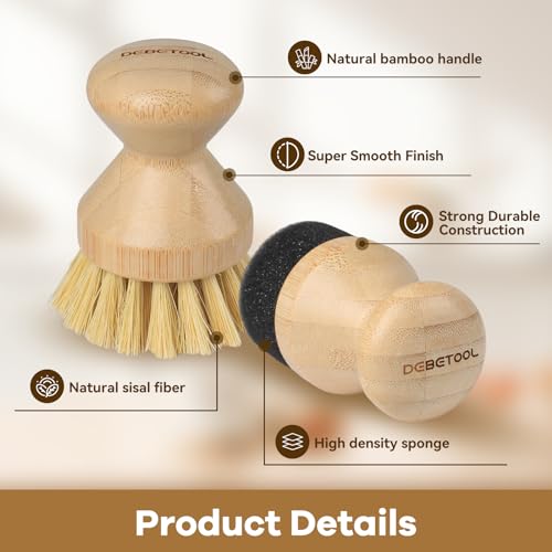 Cutting Board Oil Applicator & Sisal Scrub Brush Set - view 3